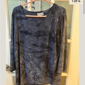 JM Collection Women's Short Sleeve Top Shirt Sz Large